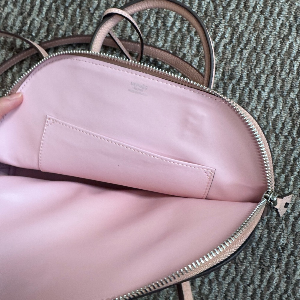 Blush Pink Dome Leather Bag - Picture 6 of 11